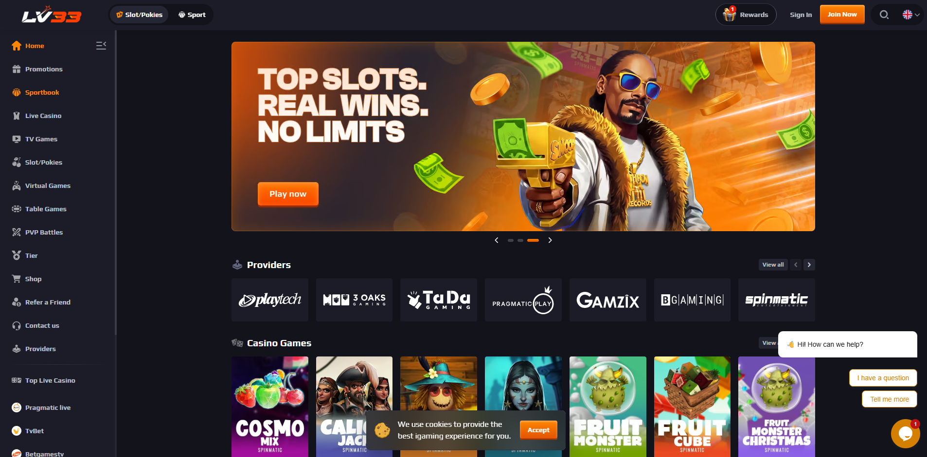 A screenshot of lv33.io.